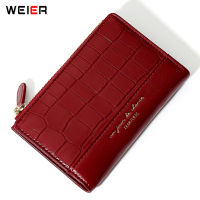 Smooth Stone Fashion Solid Color Short Wallet Women High Quality Coin Purse Multi-card Student Wallets Small Mini Card Holder