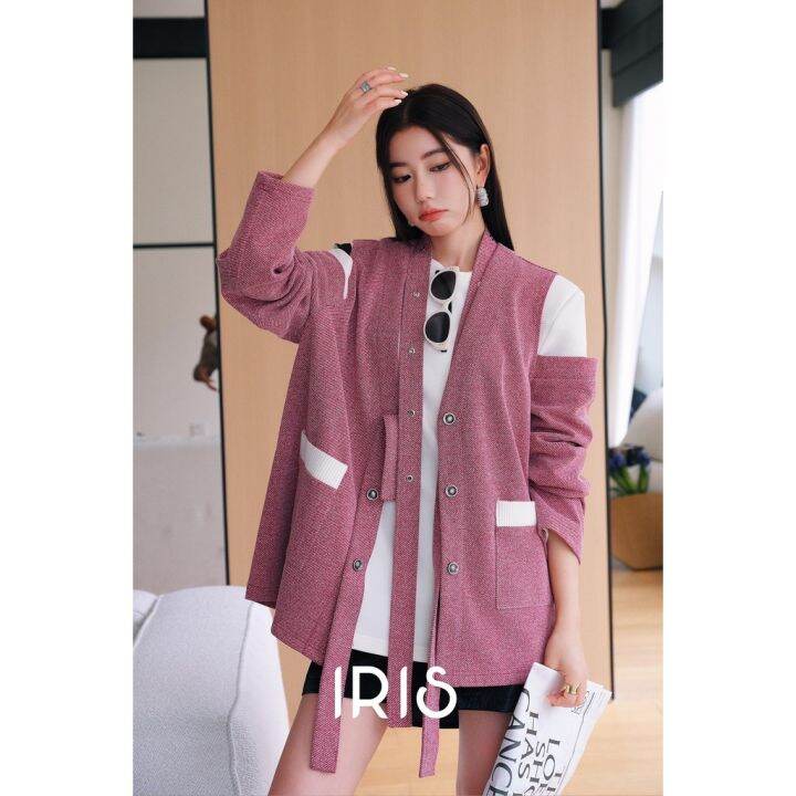 สินค้าลิขสิทธิ์แท้-iris-boutique-ij2023yd99-peachy-punk-jacket-set-เสื้อผ้าแฟชั่นผู้หญิง-เจ็คเก็ต-เชิ้ต