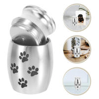 Zecetim โลหะผสม Pet Urn Pet Cremation Urn Dog Cat Ashes Funeral Keepsake Ashes Keepsake Jar