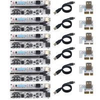 6PCS VER012MAX USB 3.0 PCI-E Riser MAX Express Cable Riser X16 Extender PCI-E Riser Card