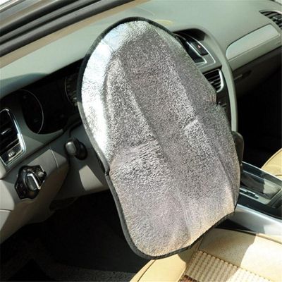【LZ】 Double Thicken Car Steering Wheel cover Sun Shade Cover Sunshade Aluminum Foil Anti Accessories Automotive interior products