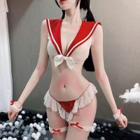 Cute Japanese Sailor Cosplay Uniform Kawaii Lingerie Set Sexy Ruffles Student School Girl Costumes Temptation Lenceria Mujer