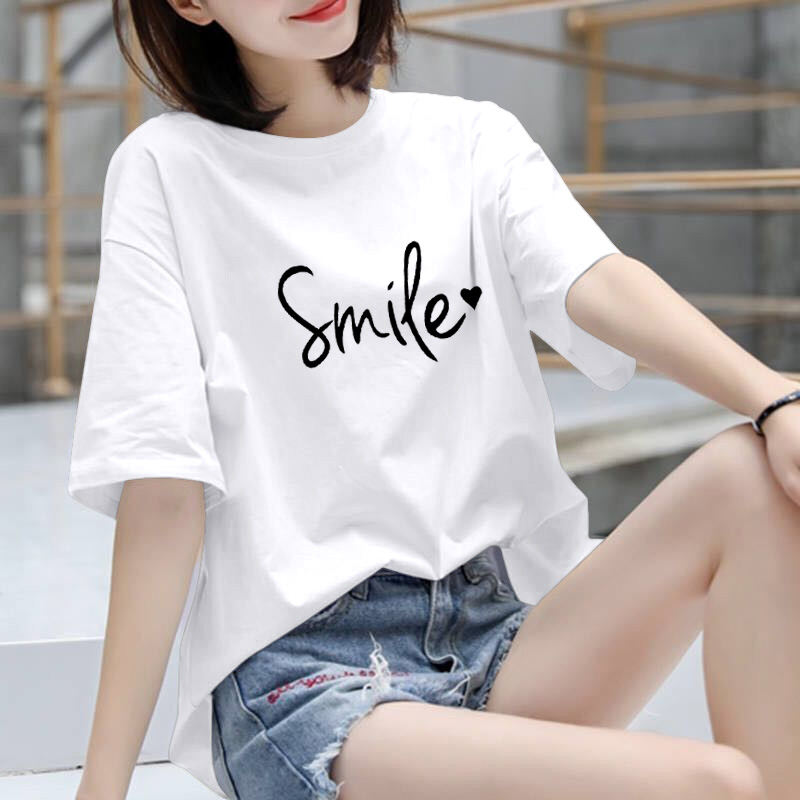เสื้อยืดแขนสั้นคอกลม