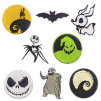 เหล็กบน Punk Skull Patch ผ้า Gothic ฮาโลวีนสยองขวัญเย็บปักถักร้อย DIY ตกแต่งเสื้อผ้าค้างคาวสติกเกอร์ผ้า-rtertewwewew