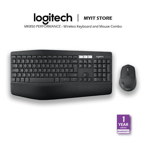 Logitech MK850 MultiDevice Wireless Keyboard and Mouse Combo, 2.4GHz