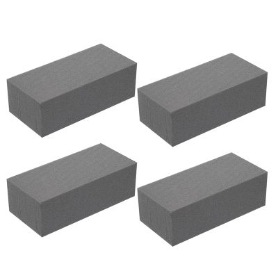 4Pcs Dry Floral Foam for Artificial Flowers Wet Floral Foam Bricks Grey Florist Styrofoam Blocks for Flower Arrangement