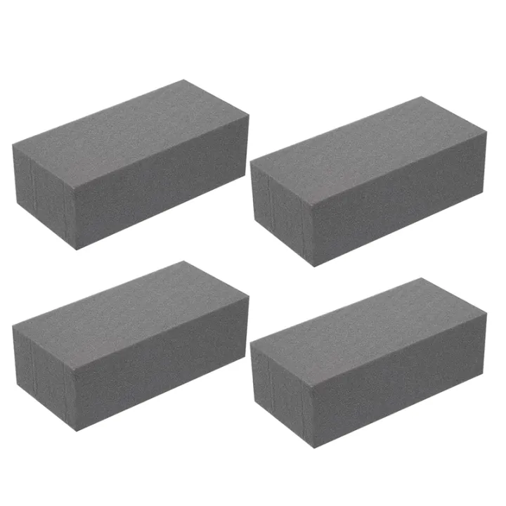 4Pcs Dry Floral Foam for Artificial Flowers Wet Floral Foam Bricks Grey ...