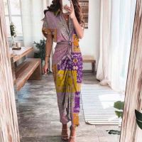 【Ladies shop】 Blossomora Solid Print Skinny Tunic MaxiSexy V Neck Short Sleeve Fashion Onies For Women 2022