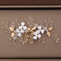 Bride Hair Side Comb Clips Tiara High-quality Metal And Zircon Parties, Clubs, Weddings