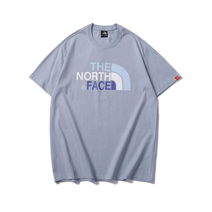 vs-the-north-face-เสื้อยืดแขนสั้น-เสื้อตัวตลกวันพักผ่อนผ้าฝ้ายพิมพ์ลายเครื่องประดับป้องกันเสียงดังมีรูปโลโก้หน้าตัวเองตอนเหนือสำหรับฤดูร้อนฤดูร้อนคลาสสิค