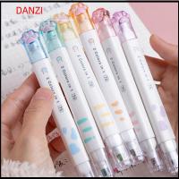 00DANZI00 6Pcs พลาสติกสำหรับตกแต่ง ปากกาทำเครื่องหมายปลายสิ่ว อุ้งเท้าของแมว ปากกาเน้นข้อความที่สวยงาม ถือได้ง่าย ออฟฟิศสำหรับทำงาน