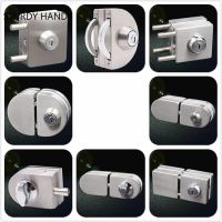 1 Set Double Open Glass Door Lock Stainless Steel Double Bolt Sliding Door Lock 8-12mm Home Office Glass Safety Door Lock