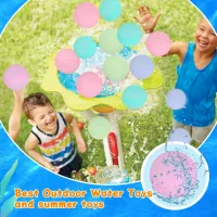 5 Pcs Children Water Balloons Reusable Translucent Have Fun Solid Color Children Water Balloons  Kids Water Balls  Beach Toy Balloons