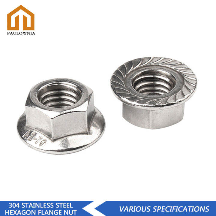 304 Stainless Steel Hex Flange Insert Lock Nut M3 M4 M5 M6 M8 M10 M12