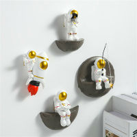 Creative Astronaut Miniature Model Sculpture Wall Decoration Resin Material Home Living Room Decoration Cute Room Decoration
