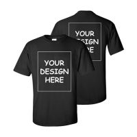 Custom T Shirts Personalized Tshirts, Make Your Own T Shirt, Customized T-Shirts, Add Your Design/Image/Photo/ For Men &amp; Women Black Single Two Side Print