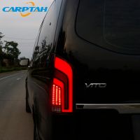 ไฟท้ายไฟท้ายรถยนต์ LED สำหรับ Mercedes Benz V Class W447 VIT 2016-2019 2020เลี้ยวหลังไฟตัดหมอกไฟเบรกสัญญาณถอยกลับ