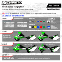 MCHMFG Graphics &amp; Background Decal Sticker Kit for Kawasaki KX85 KX100 1998-2013 2011 2010 2009 2008 2007 2006 2005 2004 KX 85 1