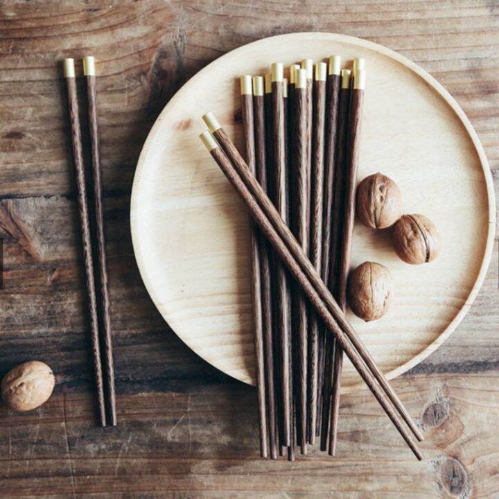 1pairs-handmade-natural-wood-chopsticks-25cm9-84inch-chinese-ebony-wenge-wood-sushi-japanese-korean-noodles-chopsticks