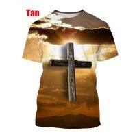 2023 NEW 2022 New Fashion Christian Cross 3d Printed T-shirt Summer Casual Mens/womens Hip Hop Breathable Short-sleeved T-shirt fashion