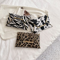 Fashion Women Animal Printing Clutches Leopard Zebra Cow PU Leather Ladies Casual Wallet Purse Handbags Envelope Bag for Women