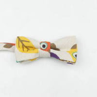 Parent-child Wave Leaf Cartoon Printed Linen Bowtie Sets Men Kids Family Butterfly Stylish Gift Party Dinner Bow Tie Accessories