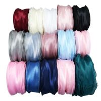 【hot sale】▬❒✗ D18 (25 yards/5 yards )55mm Wave Silk Organza ribbon Bow material for hair ornament gift wrapping decoration lace ribbons