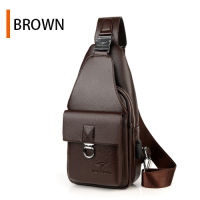 JackKevin Men Shoulder Bag Theftproof Lock Messenger Bags PU Leather Chest Bag Crossbody Male Charging Handbag Men Sling Pack