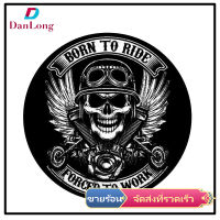 【DANLONG ?】Car Sticker Skull Pattern Reflective Ghost Rider Personality Motorcycle Sticker
