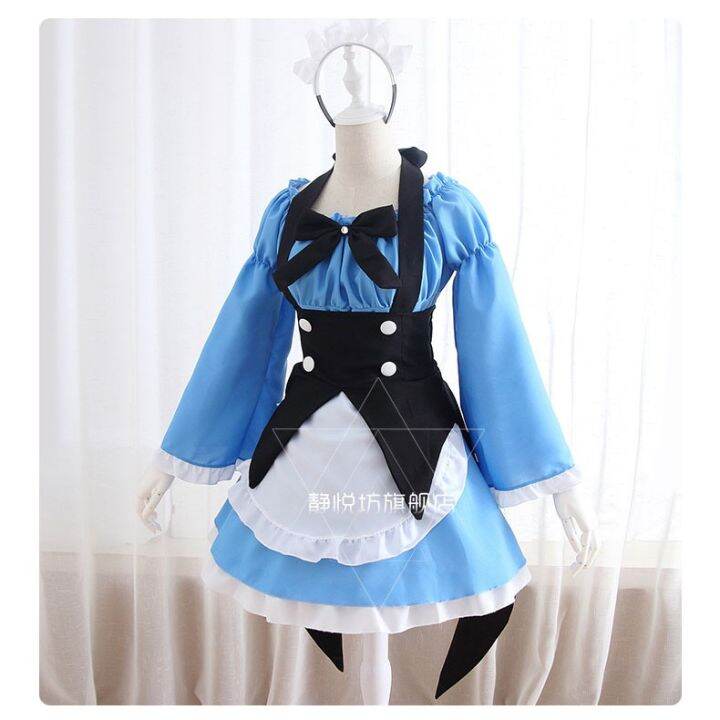 ฟิกเกอร์-anime-re-zero-kara-hajimeru-isekai-seikatsu-rem-emilia-cosplay-สีฟ้า