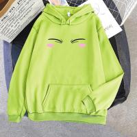 เสื้อฮู้ดผู้หญิงลายการ์ตูนเทนเซย์ Shitara Slime Datta Hoodies เสื้อมีฮู้ดผู้หญิงสีน้ำเงินเสื้อลำลองผู้ชายแขนยาวเสื้อสเว๊ตเชิ้ตผู้ชายแบบ Harajuku ฮิปฮอป