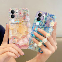 เคสโทรศัพท์ Vivo V29 5g ซากุระที่สวยงามรูปแบบดอกไม้ 3D ภาพวาดสีน้ำมันการออกแบบสร้อยข้อมือกันกระแทกปลอกซิลิโคนอ่อนนุ่มเคสVivo V29 5g แฟชั่นเคสโทรศัพท์กรณี