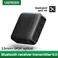 Ugregreen บลูทูธ5.0เครื่องรับส่งสัญญาณ APTX HD 2 In 1ออปติคอล TOSLINK ดิจิตอลอะแดปเตอร์เสียงแบบไร้สาย3.5หัวแจ็คอักซ์มิลลิเมตรสำหรับ Dingyu0776165พีซีทีวี