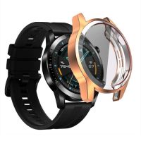 PZUNIQUE ใส ทนทาน ป้องกัน ขีดข่วน บางเฉียบ ป้องกันหน้าจอ เปลือกใส อุปกรณ์เสริม smartwatch ตัวป้องกันหน้าจอ สำหรับ Huawei watch gt 2 Case ฝาครอบกรอบนาฬิกา ตัวป้องกันนาฬิกาอัจฉริยะ ฝาครอบป้องกันแบบเต็ม