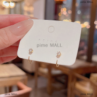 pime MALL ต่างหูเม็ดเดี่ยวคริสตัล1คู่สำหรับผู้หญิงเครื่องประดับแฟชั่นเกาหลีสำหรับงานเลี้ยงสาวๆต่างหูสุดหรู