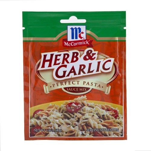 ผงปรุงรสสำเร็จรูป รสสมุนไพรและกระเทียม Herb&amp;Garlic Perfect Pasta McCormick ขนาด 30กรัม