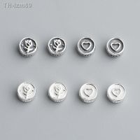 ? ของขวัญ DIY ของขวัญเครื่องประดับ S925 pure silver tulip every round bead DIY handmade beaded bracelet necklace love accessories material