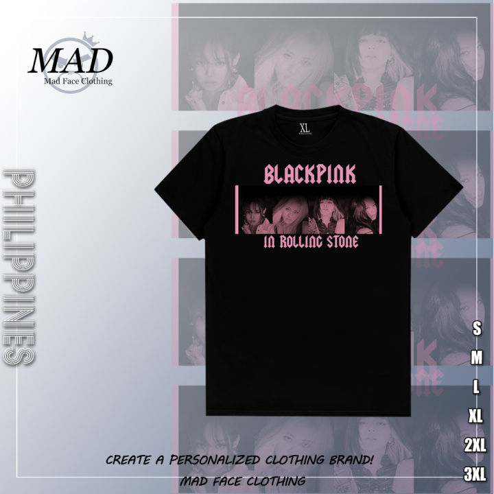 madface-blackpink-เกิร์ลกรุ๊ป-tee-ros-lisa-เสื้อยืดผ้าฝ้าย-surreal-fans-unisex