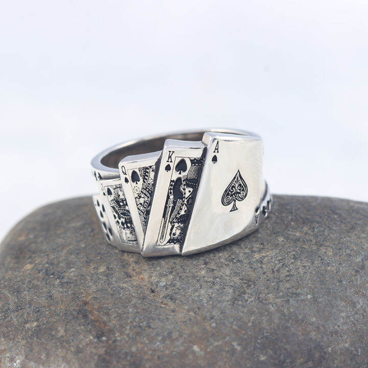 flush-sterling-silver-men-s-playing-card-ring-สามารถรองรับการปรับแต่งได้