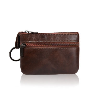 กระเป๋าผู้ถือกระเป๋าเปลี่ยนซิปเคสกระเป๋าผู้หญิงพวงกุญแจกระเป๋าสตางค์ใส่บัตรเงินเหรียญขนาดเล็กหนัง