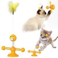 【Booming】 PETS MART mall Pet De Vento Provocando Brinquedo Interativo Gato Brinquedo Plataforma Giratória Engraçado Gato Vara Quebra-Cabeça Treina