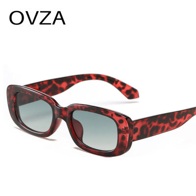 OVZA แว่นกันแดดทรงแคบสำหรับผู้หญิง,แว่นกันแดดสีดำแว่นตาลายเสือดาวแนวเรโทรสไตล์คลาสสิกสำหรับผู้หญิงคุณภาพสูง S8035