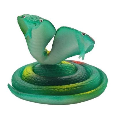 Simulation moving the two-headed snake snake animal toys simulation model rubber soft glue scared the peoples congress (NPC) false cobra snake 70 cm