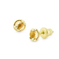 Mizuchol ต่างหูพลอยเสริมดวงวันจันทร์ Lucky Me Earrings (Mon) - Citrine