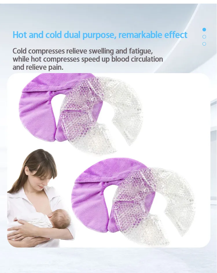 2pcs/box Hot Or Cold Breast Therapy Pads, Breast Therapy Gel Bead Ice Pack