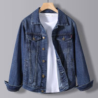 New 2021 Cotton Denim Jacket Men Casual Solid Color Lapel Single Breasted Jeans Jacket Men Autumn Slim Fit Quality Mens Jackets