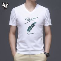 CODLiang Te [8 Colors] Fast Shipping Mens Solid Color V-neck Short-sleeved T-shirt Printing Youth Casual Cotton Top