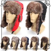 STATTAXI กลางแจ้ง ที่ปิดหู ผู้ดักสัตว์ รัสเซีย Ushanka หมวกกันหนาว หมวกฤดูหนาวหมวก หมวกสกี