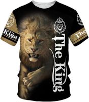 Animal Lion 3D Print Men T-Shirt Summer O Neck Short Sleeve Tees Tops