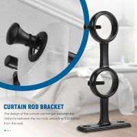 Curtain Rod Bracket Sturdy Adjustable Double Curtain Rod Brackets Circle Curtain Rod Holders for Diameter 1.1 Inch